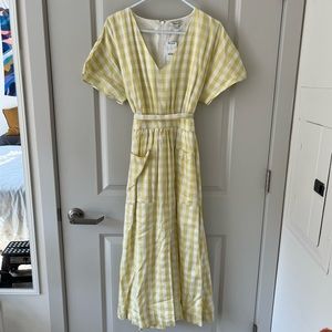 Madewell Midi Gingham Dress